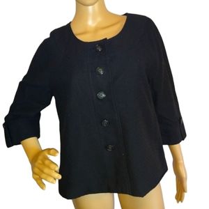 Calvin Klein Traditional Black Jacket w 3/4 Sleeves Sz M